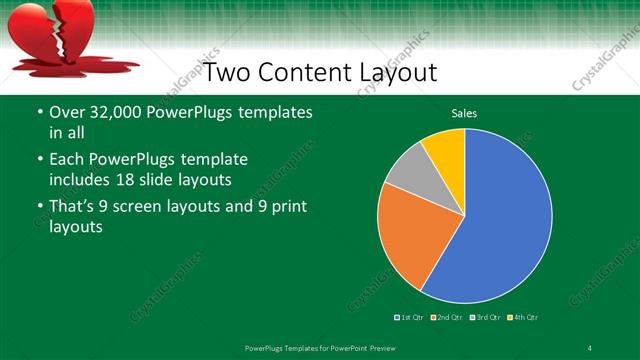 Two Content presentation slide layout