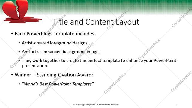 Title and Content presentation slide layout
