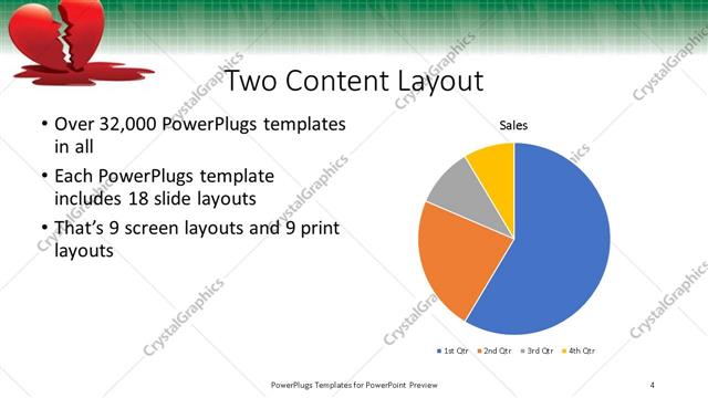 Two Content presentation slide layout
