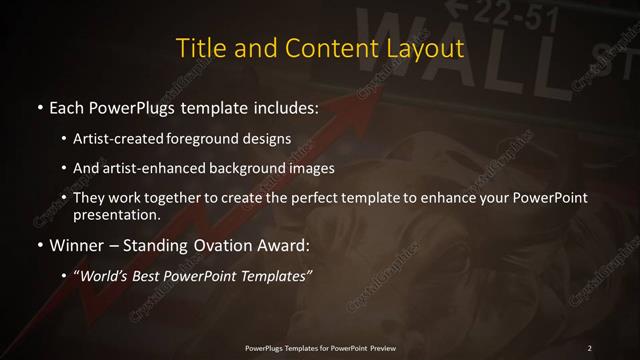 Title and Content presentation slide layout