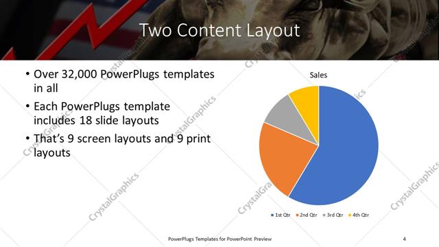 Two Content presentation slide layout