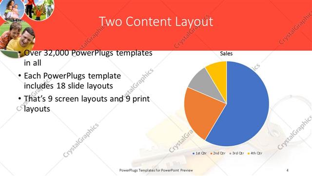 Two Content presentation slide layout