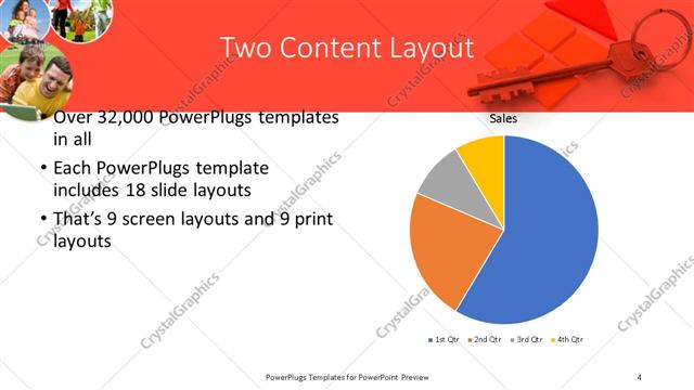 Two Content presentation slide layout