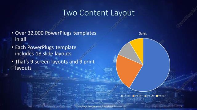 Two Content presentation slide layout