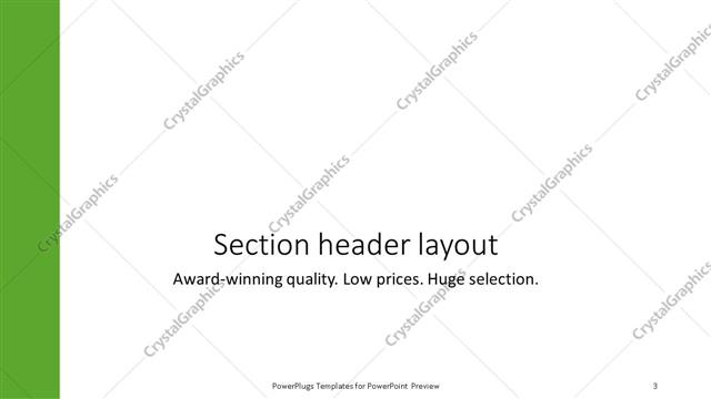 Section Header presentation slide layout