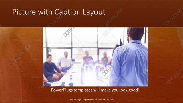 Picture with Caption presentation slide layout