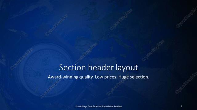 Section Header presentation slide layout