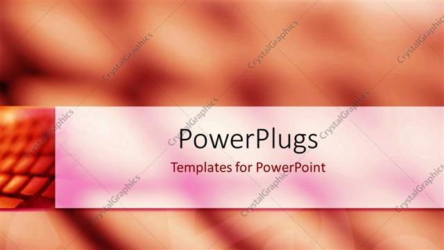  Presentation with abstract red - Brown blurry objects with a pink strip in the middle