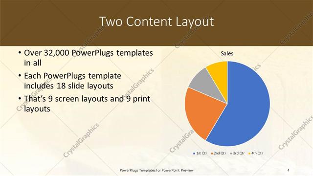 Two Content presentation slide layout