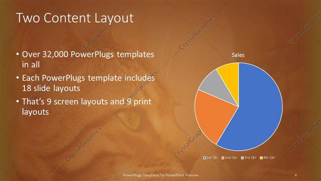 Two Content presentation slide layout