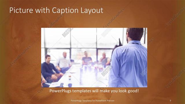 Picture with Caption presentation slide layout