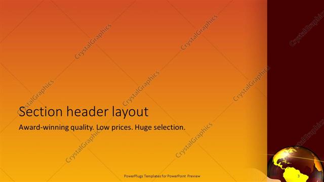 Section Header presentation slide layout