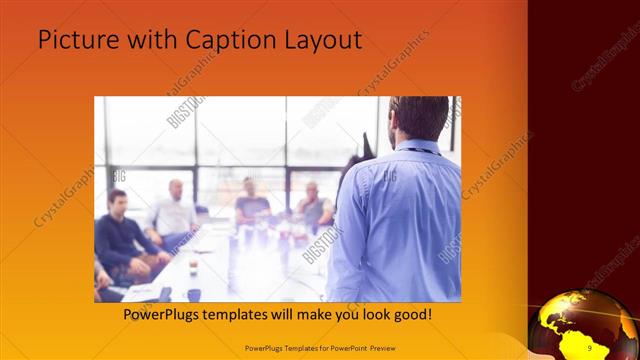 Picture with Caption presentation slide layout