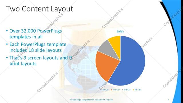 Two Content presentation slide layout