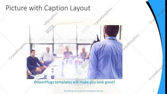 Picture with Caption presentation slide layout
