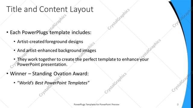 Title and Content presentation slide layout