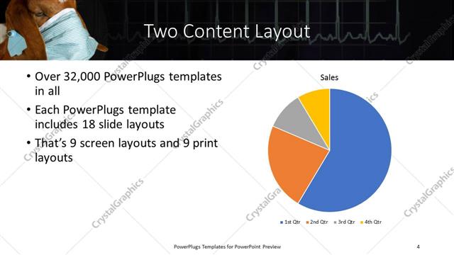 Two Content presentation slide layout