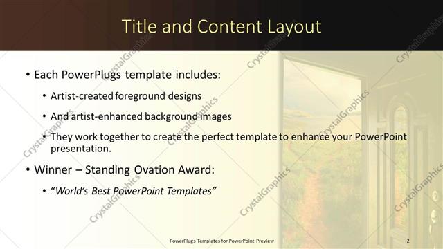 Title and Content presentation slide layout