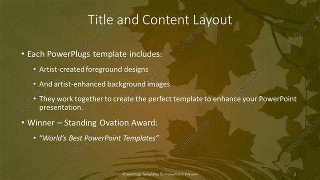 Title and Content presentation slide layout
