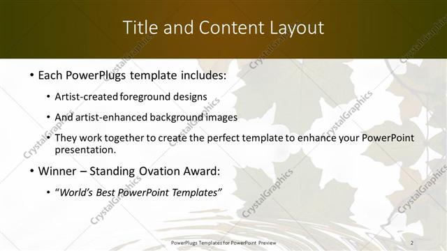 Title and Content presentation slide layout