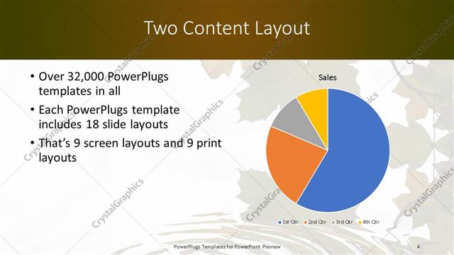 Two Content presentation slide layout