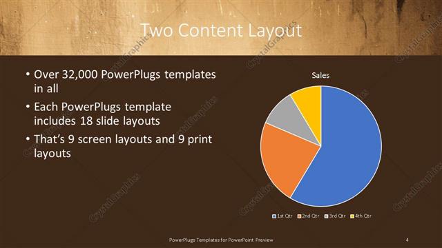 Two Content presentation slide layout