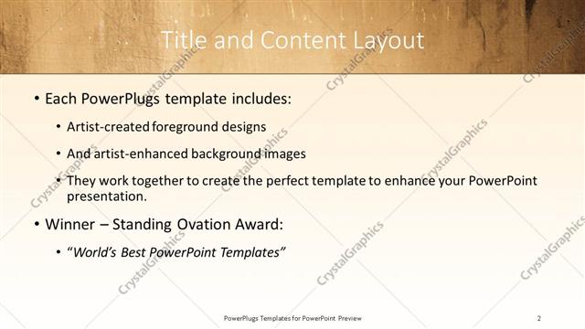 Title and Content presentation slide layout