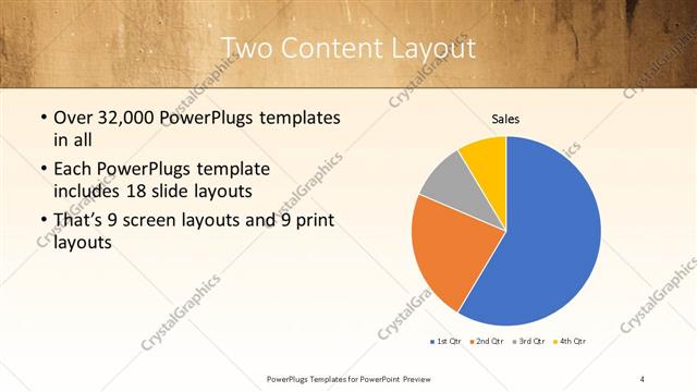 Two Content presentation slide layout