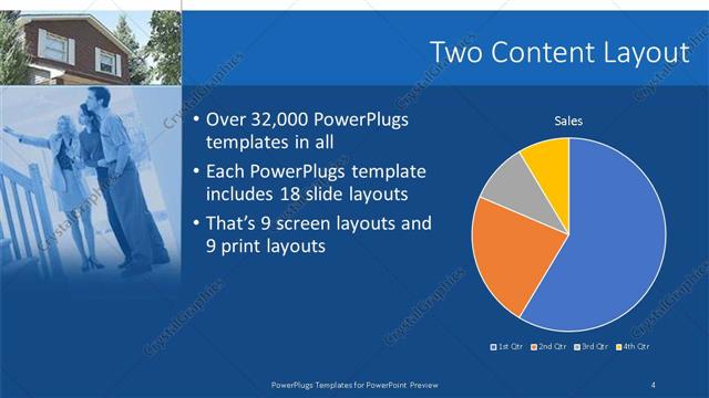 Two Content presentation slide layout