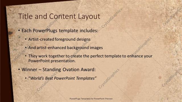 Title and Content presentation slide layout