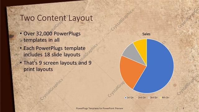 Two Content presentation slide layout