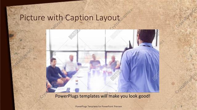 Picture with Caption presentation slide layout