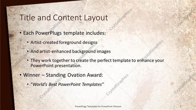 Title and Content presentation slide layout