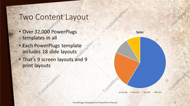 Two Content presentation slide layout