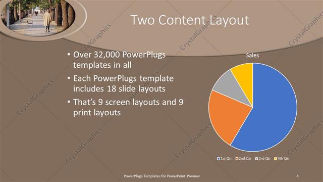 Two Content presentation slide layout