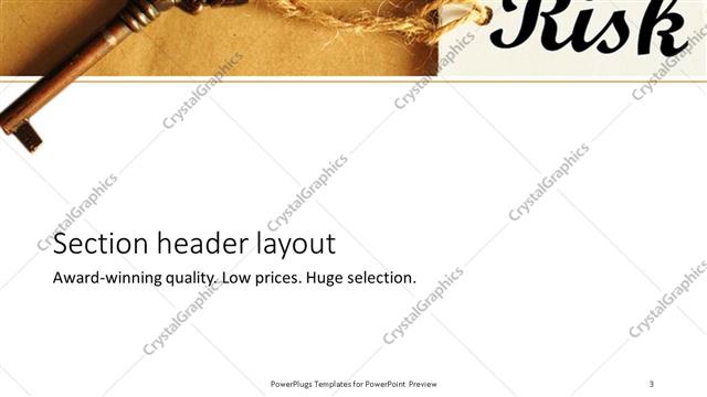 Section Header presentation slide layout
