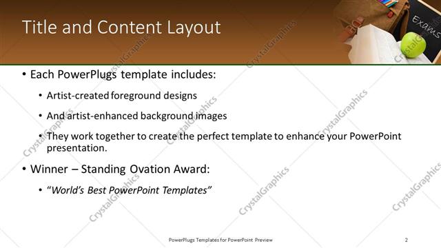 Title and Content presentation slide layout