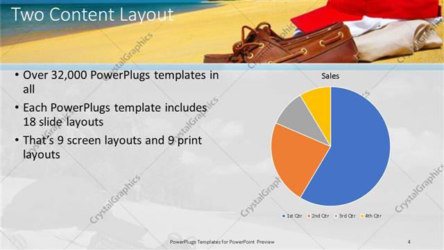 Two Content presentation slide layout