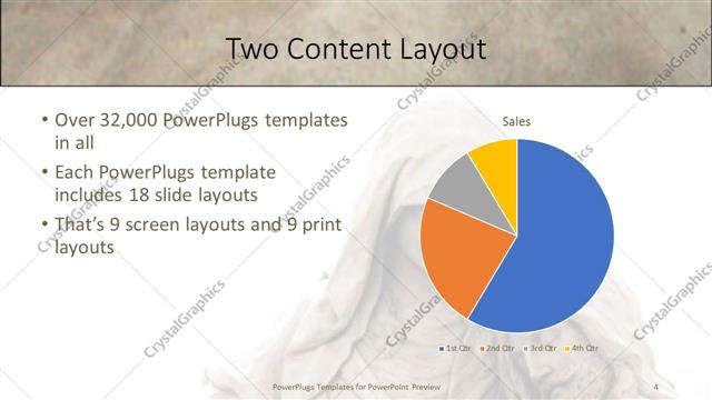 Two Content presentation slide layout