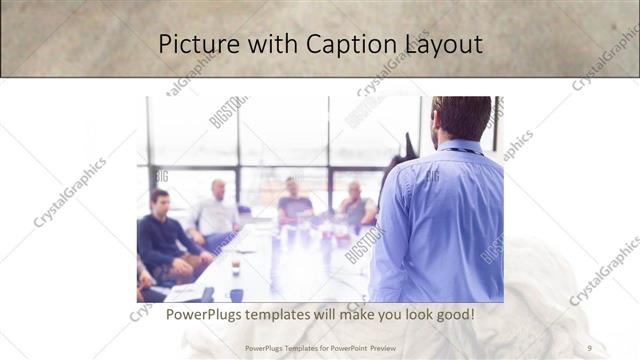 Picture with Caption presentation slide layout