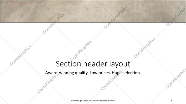 Section Header presentation slide layout