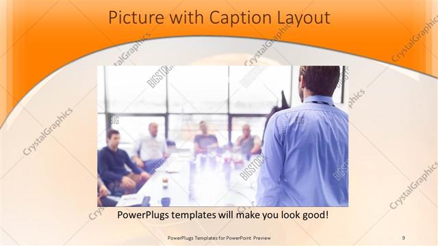 Picture with Caption presentation slide layout