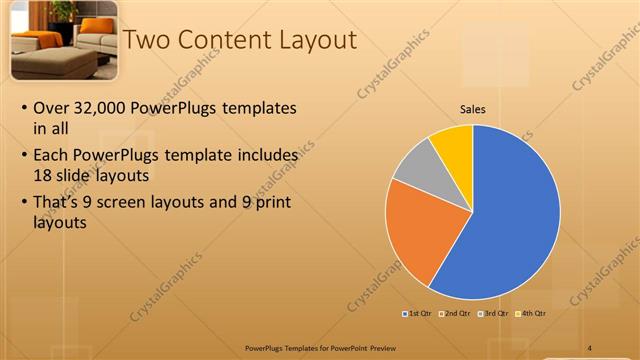 Two Content presentation slide layout
