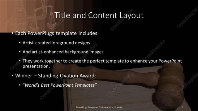 Title and Content presentation slide layout