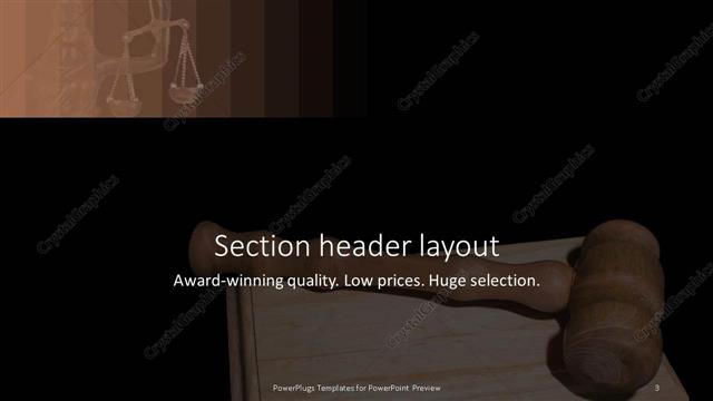 Section Header presentation slide layout