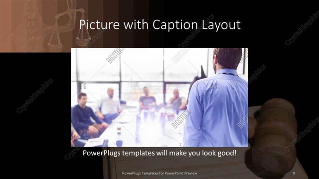 Picture with Caption presentation slide layout