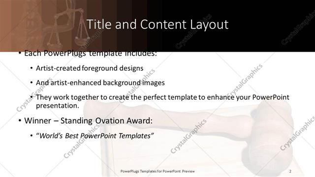 Title and Content presentation slide layout