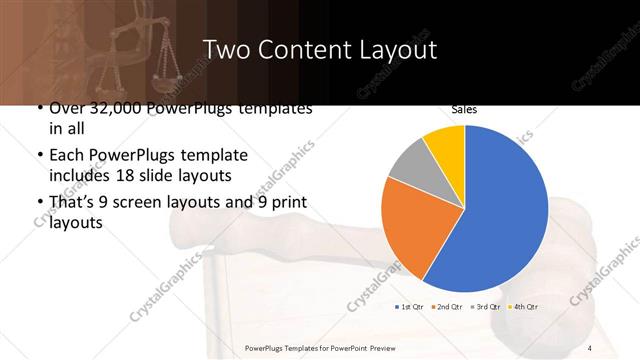 Two Content presentation slide layout