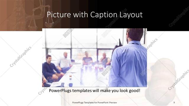 Picture with Caption presentation slide layout