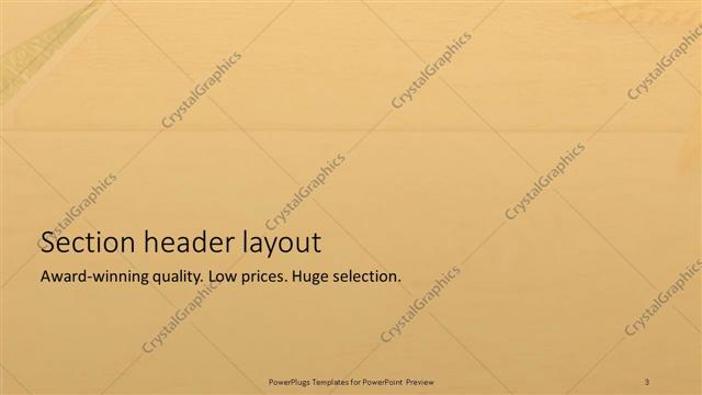 Section Header presentation slide layout